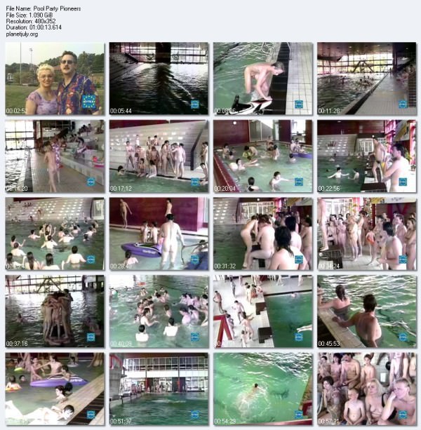 Sports competitions between nudists in the pool video [Nudism-Planet]